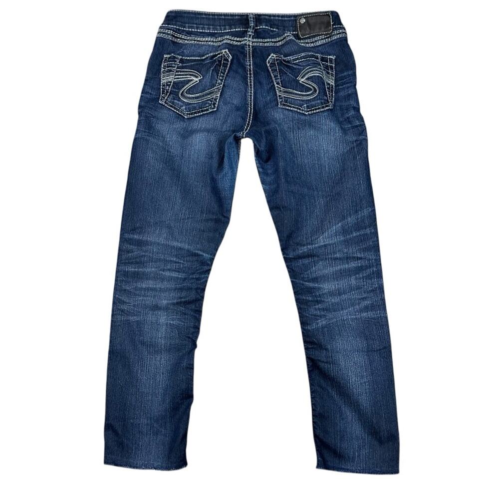 Silver Jeans Tuesday Mid Skinny Cropped Women's Blue Jeans Size 29
